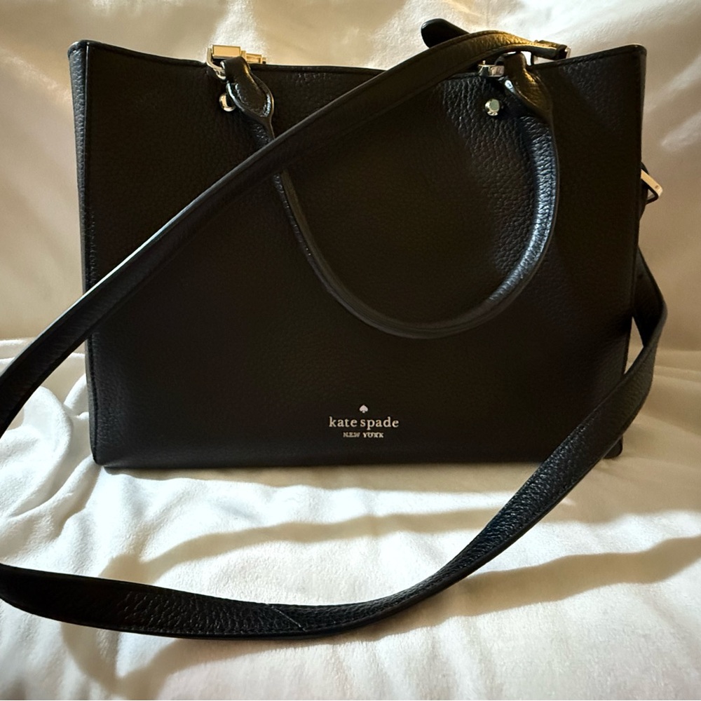 Kate Spade Black Leather Tote Bag